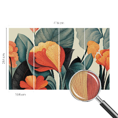 Fotobehang babykamer met kleurrijke bloemen