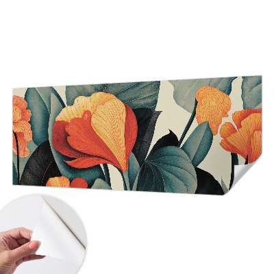 Fotobehang babykamer met kleurrijke bloemen
