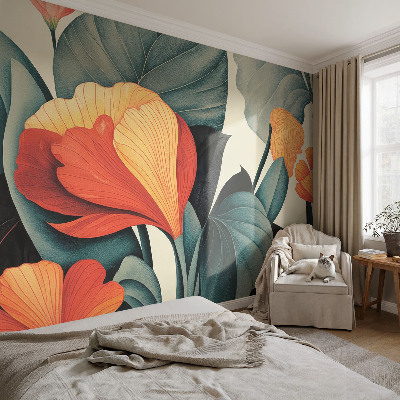 Fotobehang babykamer Kleurrijke bloemen