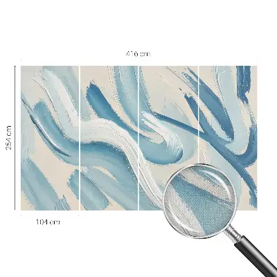 Fotobehang voor de kinderkamer met abstracte streken als decoratie