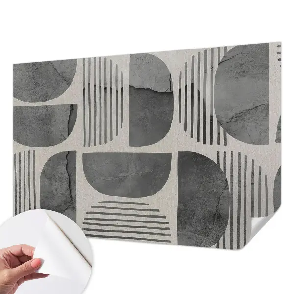 Foto behang voor de keuken met geometrische vormen