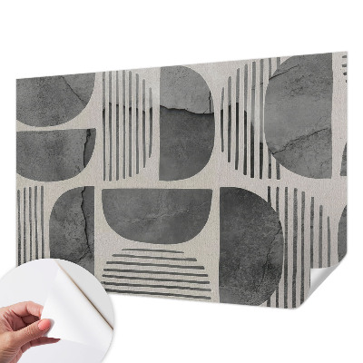 Foto behang voor de keuken met geometrische vormen
