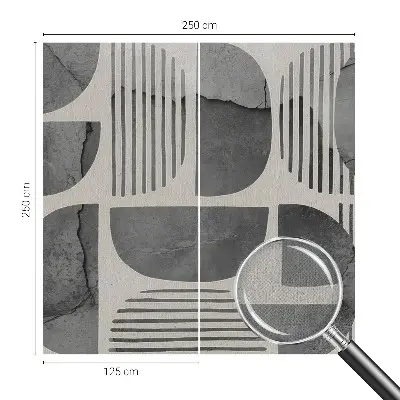 Foto behang voor de keuken met geometrische vormen
