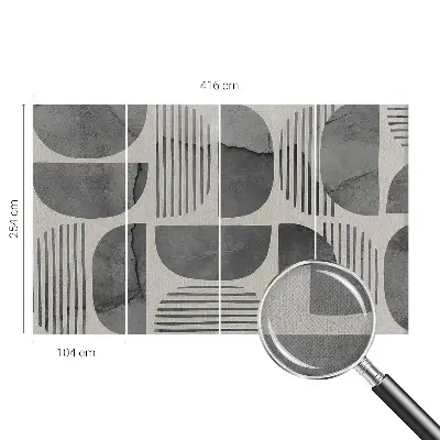 Foto behang voor de keuken met geometrische vormen