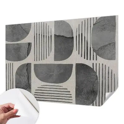 Foto behang voor de keuken met geometrische vormen