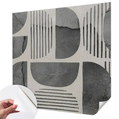Foto behang voor de keuken met geometrische vormen
