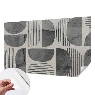 Foto behang voor de keuken met geometrische vormen