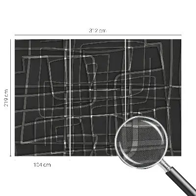 Zelfklevend fotobehang met abstracte lijnen