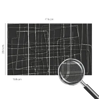 Zelfklevend fotobehang met abstracte lijnen