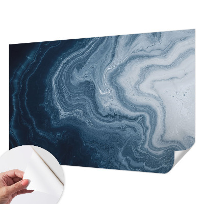 Fotobehang zelfklevend met blauwe golfmotieven