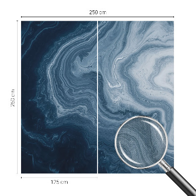 Fotobehang zelfklevend met blauwe golfmotieven