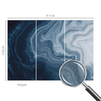 Fotobehang zelfklevend Blauwe golven
