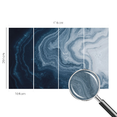 Fotobehang zelfklevend met blauwe golfmotieven