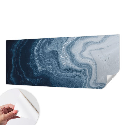 Fotobehang zelfklevend met blauwe golfmotieven