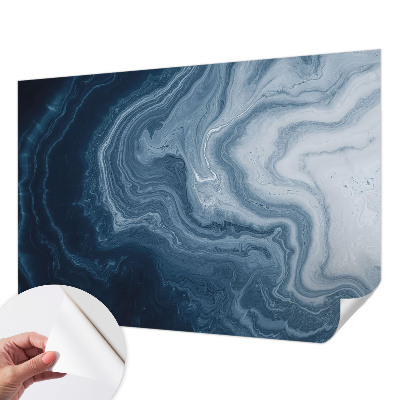 Fotobehang zelfklevend met blauwe golfmotieven