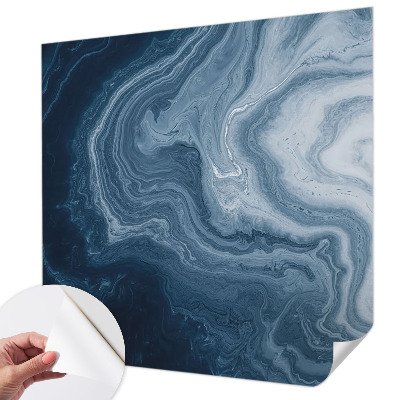 Fotobehang zelfklevend met blauwe golfmotieven
