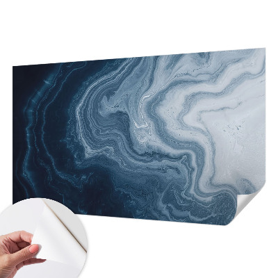 Fotobehang zelfklevend met blauwe golfmotieven