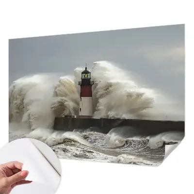 3D fotobehang met motief van zeegolven