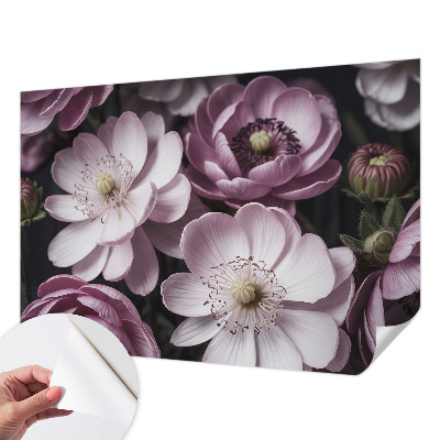 Fotobehang kinderkamer met een bloemig en elegant ontwerp