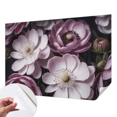 Fotobehang kinderkamer met een bloemig en elegant ontwerp