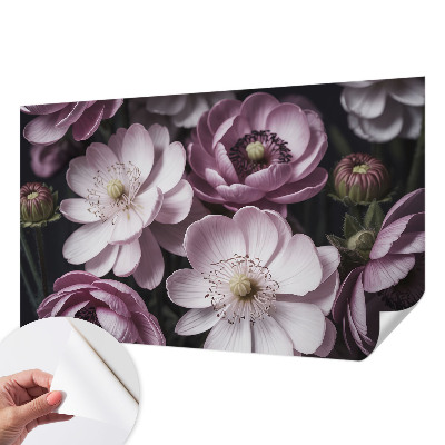 Fotobehang kinderkamer met een bloemig en elegant ontwerp