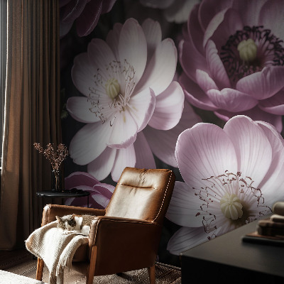 Fotobehang kinderkamer met een bloemig en elegant ontwerp