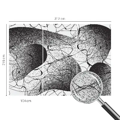 Foto behang voor de keuken met een abstract patroon