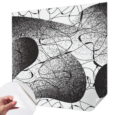 Foto behang voor de keuken met een abstract patroon
