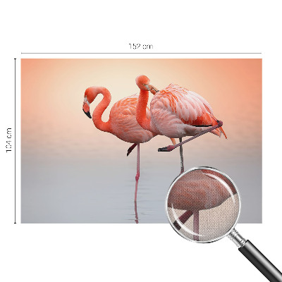 Zelfklevend fotobehang op maat Delicate flamingo's
