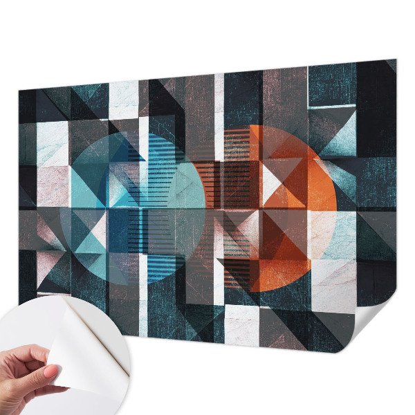 Zelfklevend fotobehang op maat met abstracte vormen
