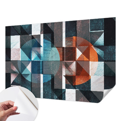 Zelfklevend fotobehang op maat met abstracte vormen