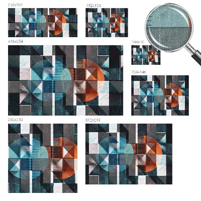 Zelfklevend fotobehang op maat met abstracte vormen