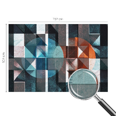 Zelfklevend fotobehang op maat met abstracte vormen