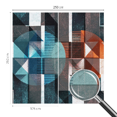 Zelfklevend fotobehang op maat met abstracte vormen