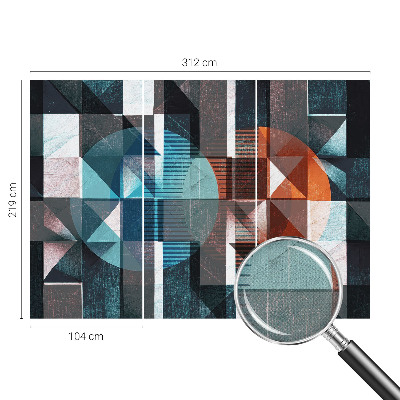 Zelfklevend fotobehang op maat met abstracte vormen