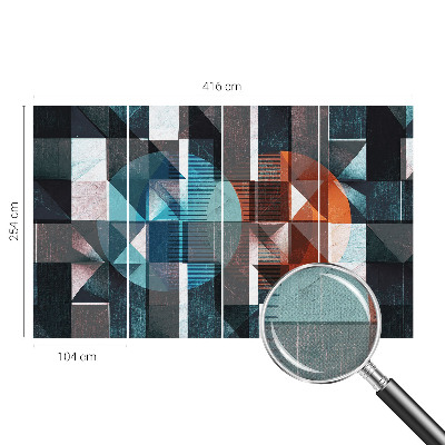 Zelfklevend fotobehang op maat met abstracte vormen