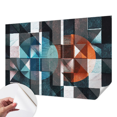 Zelfklevend fotobehang op maat met abstracte vormen
