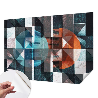 Zelfklevend fotobehang op maat met abstracte vormen