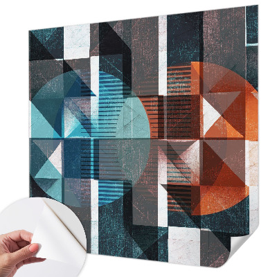Zelfklevend fotobehang op maat met abstracte vormen
