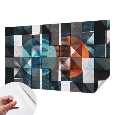 Zelfklevend fotobehang op maat met abstracte vormen