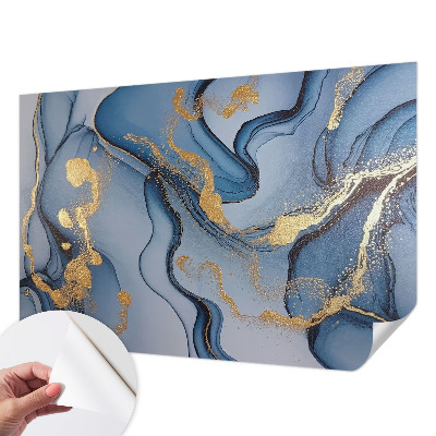 Fotobehang zelfklevend Blauwe golven