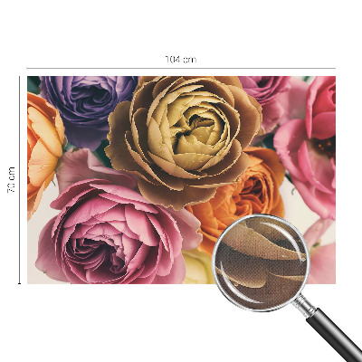 Fotobehang babykamer Kleurrijke rozen