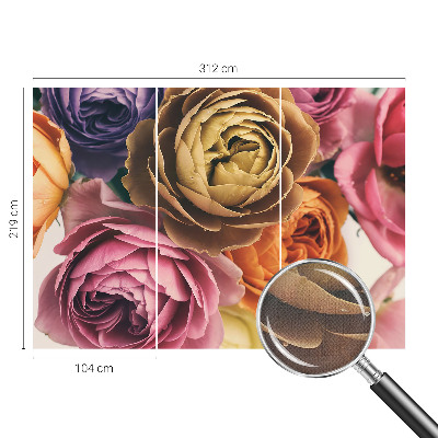 Fotobehang babykamer Kleurrijke rozen