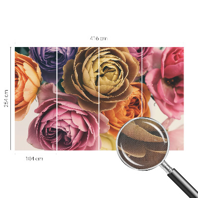 Fotobehang babykamer Kleurrijke rozen