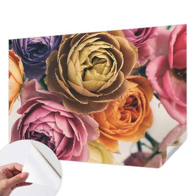 Fotobehang babykamer Kleurrijke rozen