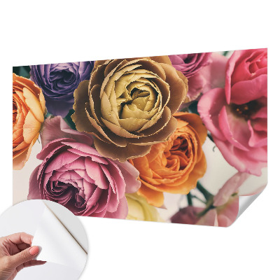 Fotobehang babykamer Kleurrijke rozen