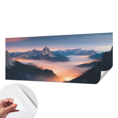 Zelfklevende behangsticker De opkomende zon