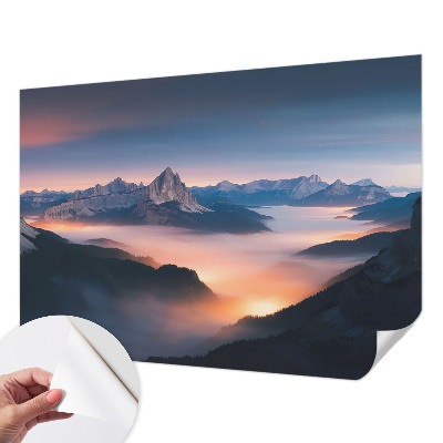 Zelfklevende behangsticker De opkomende zon