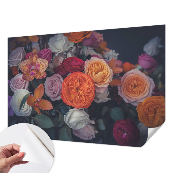 3D fotobehang Kleurrijk boeket