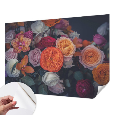 3D fotobehang Kleurrijk boeket